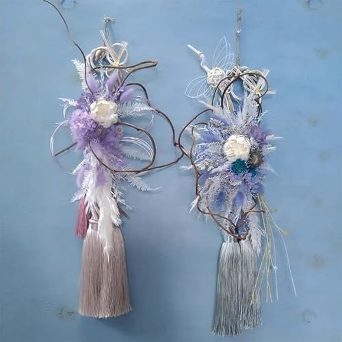 ドライフラワーのお正月しめ縄飾り[サテン素材][2Wayタイプ]注連縄 標縄 七五三縄 しめ飾り 注連飾り 〆縄 しめなわ 正月飾り