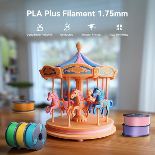 SUNLU PLA Plus 3D Printer Filament, Upgraded PLA+ 3D Filament 1.75mm, Neatly Wound PLAPro, Strong and Toughness, Dimensional Accuracy +/- 0.02 mm, 1KG Spool (Black) - View 4