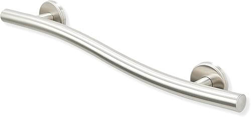 Miniatura 8 de ADA Barra de agarre curvada para baño, ducha, seguridad en el hogar, acabado cepillado, acero inoxidable 304, derecha, 18 pulgadas