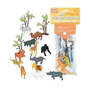 Wild Republic 22114 Mini Wild Animal Polybag Kids Gifts, Giraffe, Cheetah, Educatief Speelgoed
