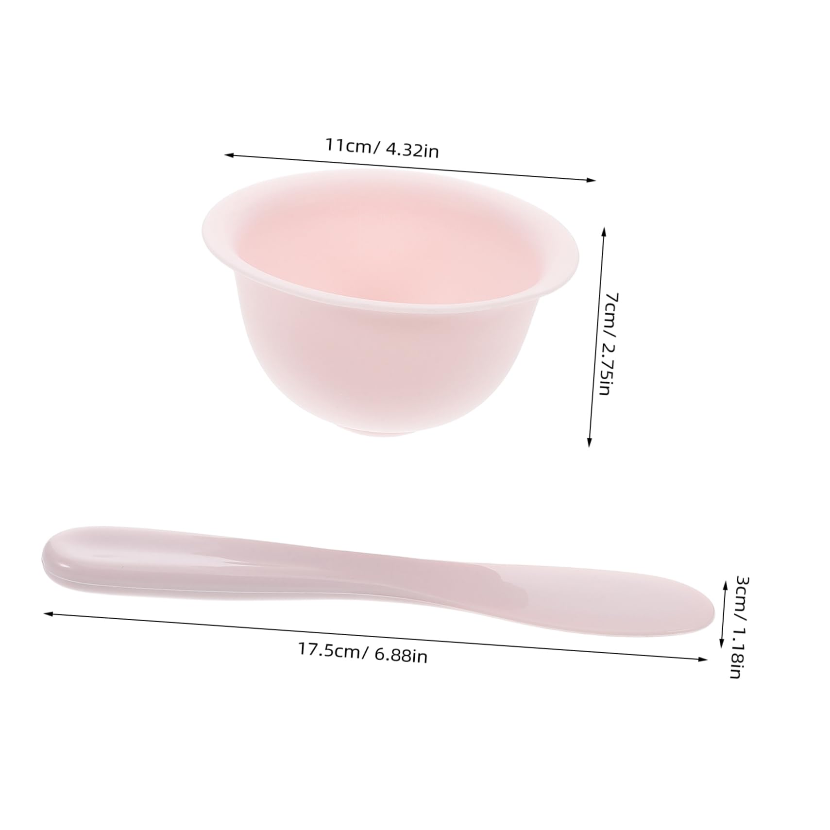 Beatifufu Elegant Spa Accessory Set Silicone Mask Mixing Bowl Facial Mask Tool Small Bowl Spatula