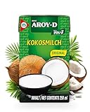 AROY-D Kokosnussmilch I Cremige Kokosmilch zum Kochen & Backen I 100% Vegan & Laktosefrei I Ideal für Currys, Desserts, Smoothies & Cocktails I 1 x 250 ml
