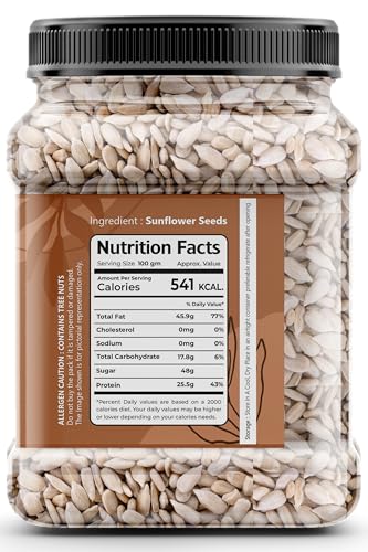 Image of FreshoCartz Premium 1kg Raw Sunflower Seeds For Eating | Jar Pack for Snacking & Cooking