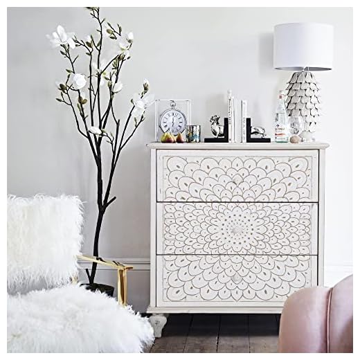 PHI VILLA Accent Cabinet with 3-Drawers Chest of Drawers for Bedroom Farmhouse Rustic Cabinet Credenza for Entryway Storage Cabinet