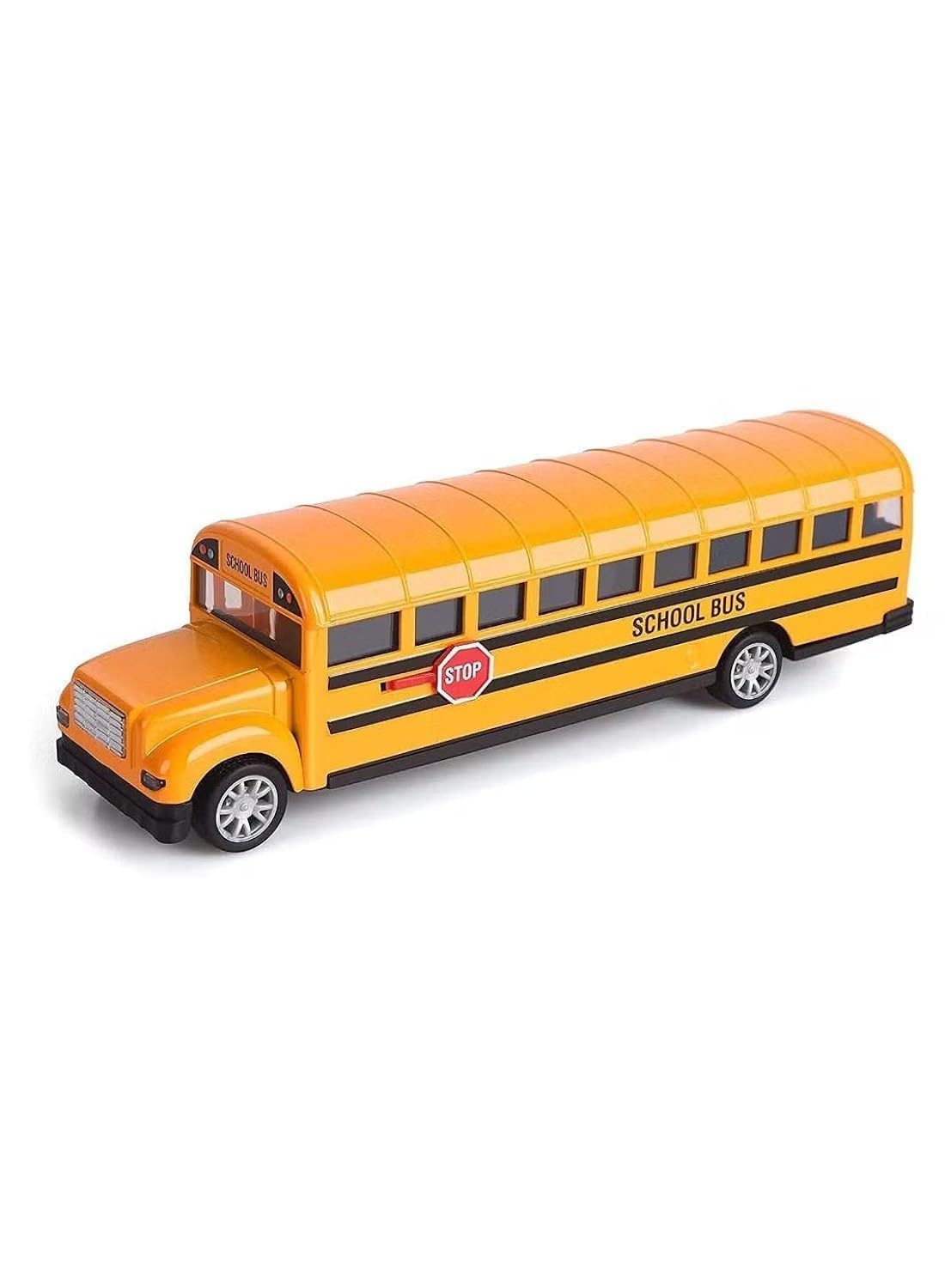 Dreamzon 6 Inch Pull-Back Action Metal School Bus Toy for Kids