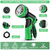 100 FT Expandable Garden Hose - Retractable Flexible Water Hose with 10-Function Nozzle, 3/4" Solid Brass Fittings, 5-Layer Latex Core, 3750D Fabric, Kink-Free Hose for Yard & Garden — image 2
