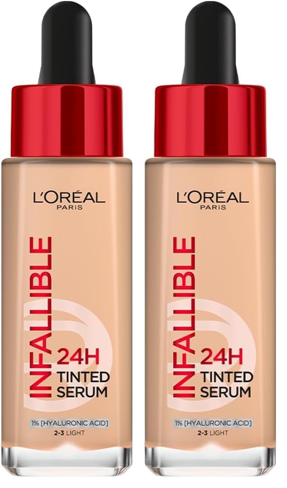 Image of L'Oreal Paris Infallible 24H Tinted Serum Foundation, 2-3 Light (Pack of 2)