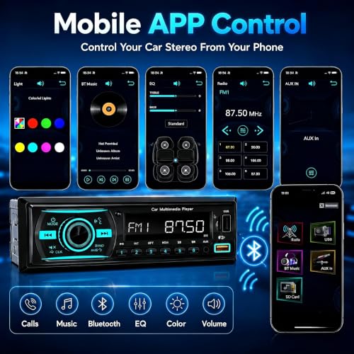 Single Din Bluetooth FM Radio