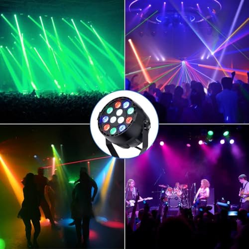 Lumière stroboscopique 12 LED avec mode son réglable et télécommande sans fil - 7