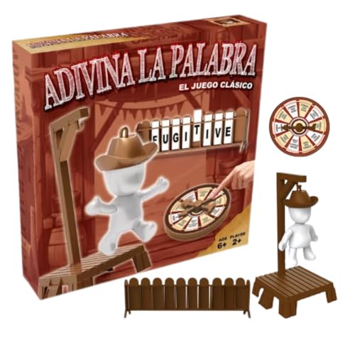 FIGUI GAMES El ahorcado Juego de Mesa, el ahorcado Juego Clasico, Adivina La Palabra, Juego Educativo y Divertido para Niños y Adultos