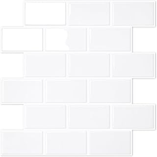 25 White Kitchen Ideas For a Clean and Elegant Space 83 STICKGOO 10-Sheet White Subway Tiles Peel and Stick Backsplash, Stick on...