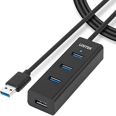 Amazon Unitek Usb3 0 4ポートハブ Usbハブ 補助電源入力ポートあり バスパワー Usb 拡張ポート ウルトラスリム 軽量コンパクト 様々なusbデバイスに対応 ケーブル長さ120cm Pc スマホ マウス Usbメモリー Ps4 ハードディスク キーボード ブリーター オフィス 学校 在宅
