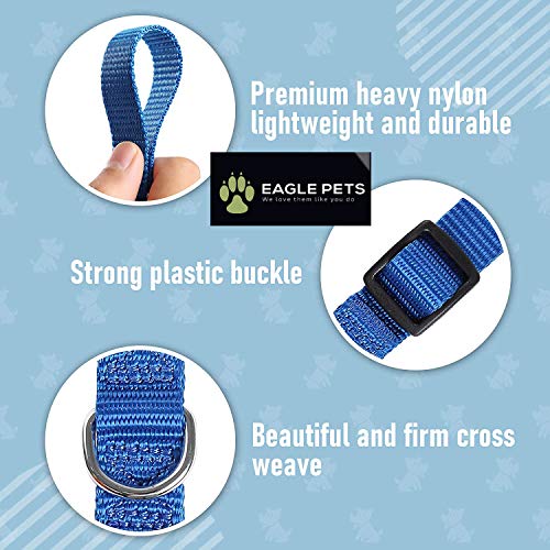 Image of Dog Collar and Leash Set, Adjustable Nylon Collar with Leash for Small Medium and Large Dogs, Quick Release and Breathable Collar for Puppies (Small, Blue)