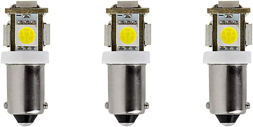 Cheopha BA9S 12V Bayonet Bulb 53/57 182/257 LED Light Bulbs Miniature Bayonet Base Lights for RV and Boat Navigation Light Bulb Dome Lights Map Lights Warm White 3000K Pack of 3