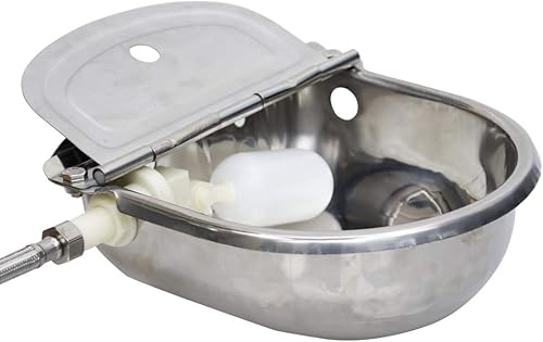 Miniatura 3 de Comedero automático para perros con tubo de 39 pulgadas de longitud y flotador para ganado, caballo, cabra, oveja, animales, herramienta de acero