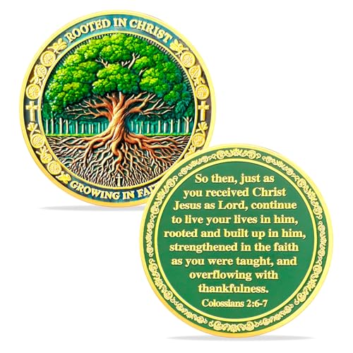 ASmileIndeep Tree of Life Faith Christian Challenge Coin – Rooted