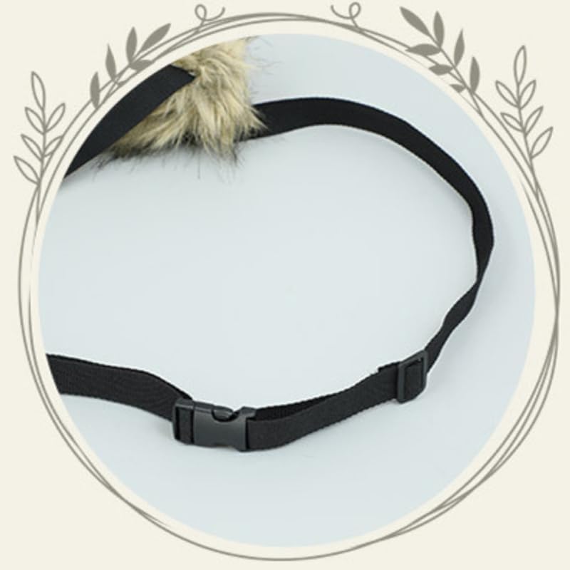 YXCFEWD Fox Costume Fox Ears Therian Tail Set Cat Wolf Ears Fluffy Furry Tail Over 1 Years Old - Image 5