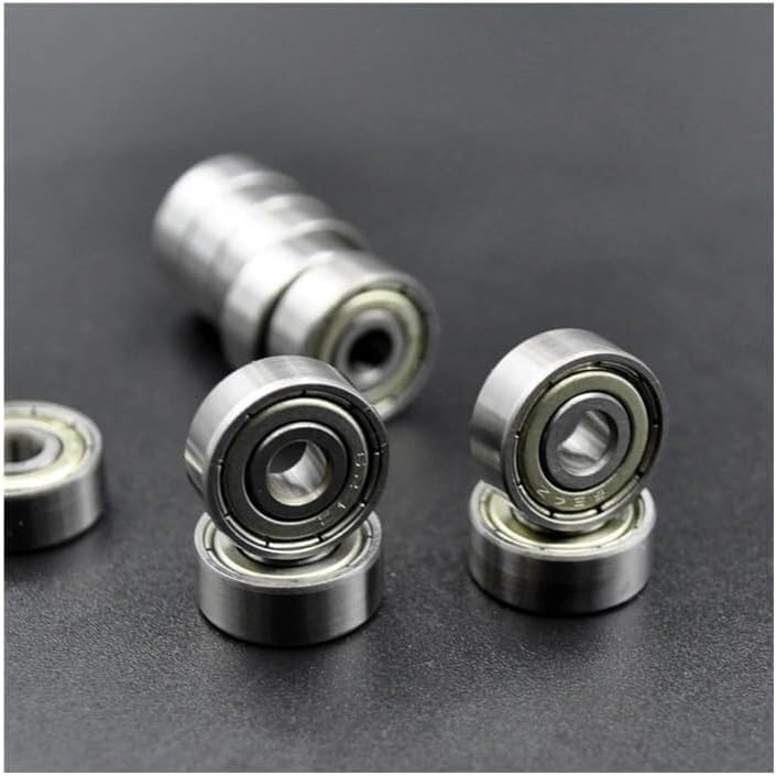 Bearings, 10Pcs Ball Bearings 608ZZ 623ZZ 626ZZ 687ZZ 688ZZ Deep Groove Miniature Bearings for Skateboard Scooter 3D Printers Bearings (624ZZ 4x13x5mm),High Hardness and Toughness(693ZZ 3x8x4mm)