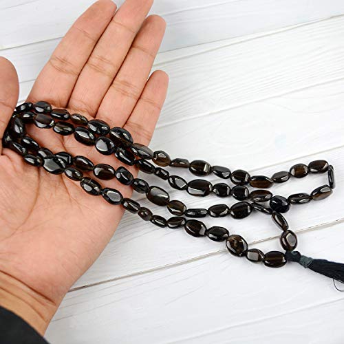 Image of Natural Oval Crystal Beads Mala Necklace Collection for Men & Women, Reiki Energized Gemstone Jewellery for Meditation, Mindful Living, Spiritual Decor & Everyday Fashion Styling
