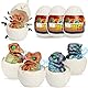 Ostergeschenk-Set, 4 Dinosaurier-Eier mit Ziehen Zurück Autos im Inneren, Easter Egg mit Licht- und Soundeffekten, Ostereiersuche Füller Kit Geschenke für Kinder Mädchen Jungen 3-12+