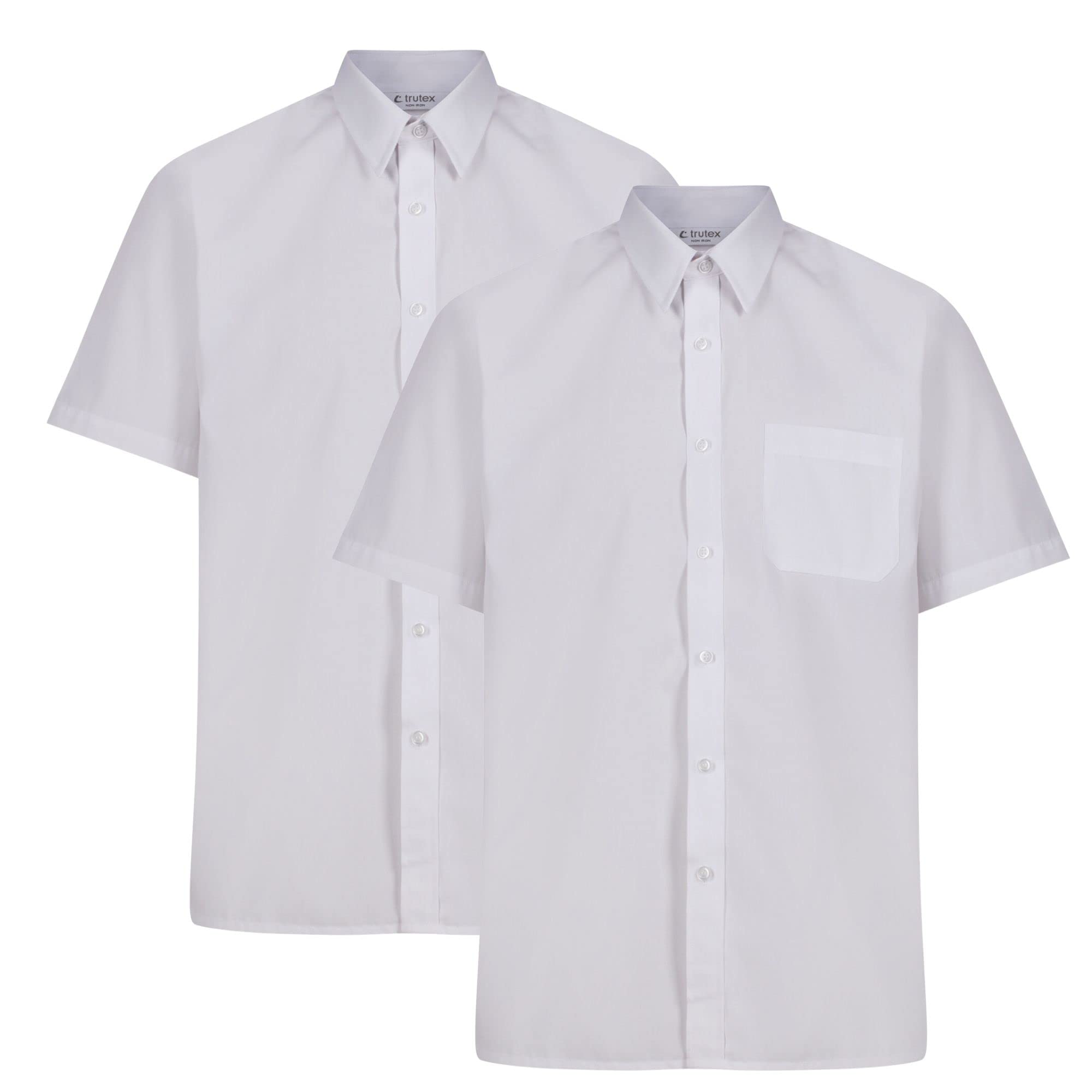 Trutex Boy's Nss School Top, White (White White), 12 Years Manufacturer Size 13.5 UK