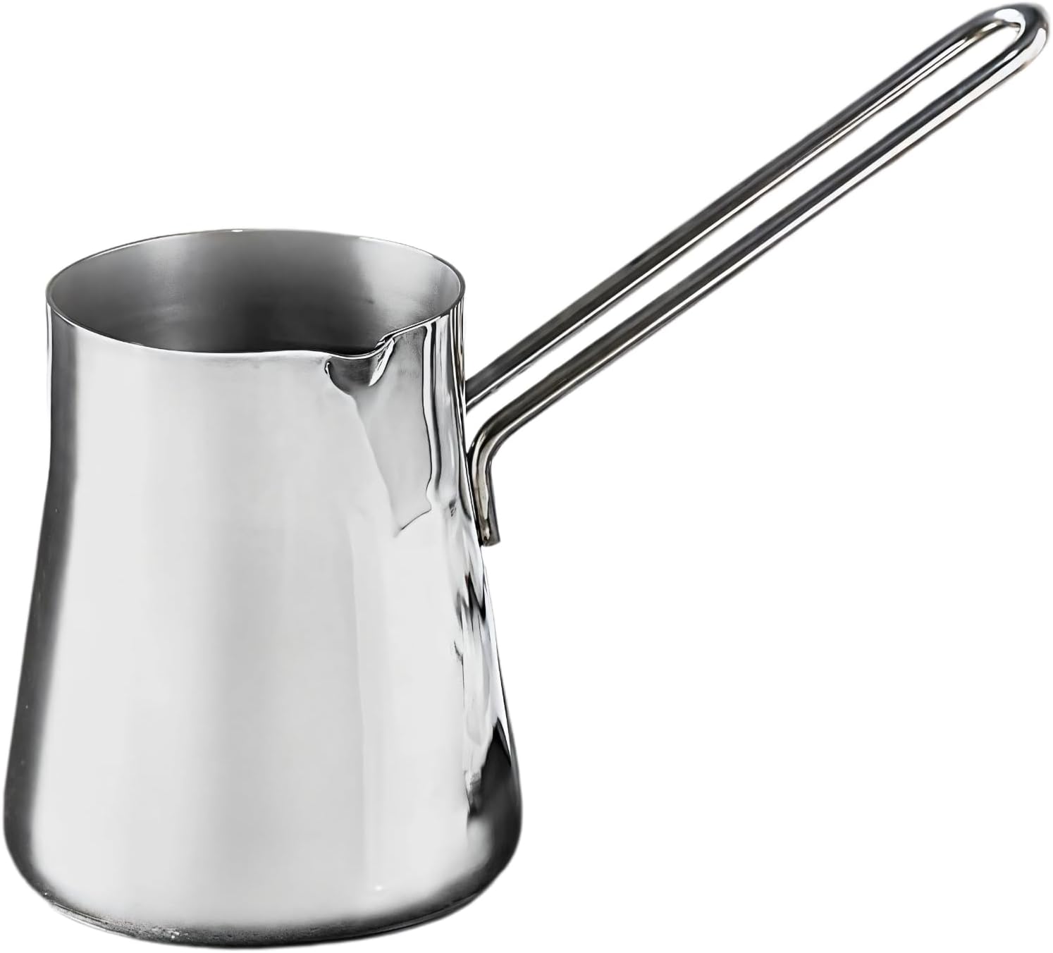 15 Oz Stainless Steel Coffee Pot, Turkish Coffee Maker with Long Handle, Suitable for Stovetop Brewing, Ideal for Greek, Turkish, and Arabic Coffee