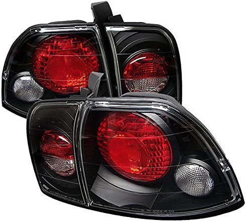 AKKON - For 1996-1997 Accord Sedan 4DR / Coupe 2DR Black Tail Light Brake Lamp Pair Replacement