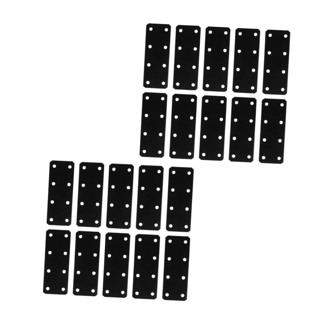 DECOMELODY 20pcs Iron Flat Brace Straight Corner Brace Plates Joining Plate Connector Strong Metal Flat Brace for Home and Industrial Projects