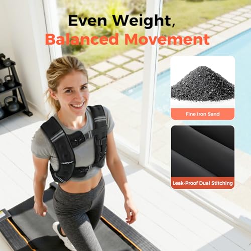 Image of 2026 FEIERDUN WV1 3-IN-1 Weighted Vest Kit with Phone Holder & Water Pocket, 8lb /12lb /20lb Chest-friendly Vest for Running, Walking, Workout, Fitness, Cardio, Training & Strength Building