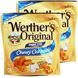 Werther’s Original Sugar Free Chewy Caramels - Individually Wrapped Soft and Chewy Caramels Candies Rich, Smooth and Creamy Treats for Melt-in-Your-Mouth Indulgence, Kids and Adults - 7.7oz, 2 Pack