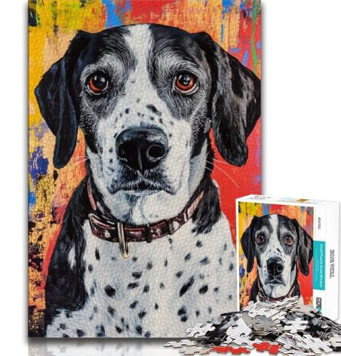 Puzzles für Teenager Pointer-Hunde-Puzzles 1000 Teile für Erwachsene künstlerische Wanddekoration und Geburtstagsgeschenkidee für Freunde Home Office (26x38cm)