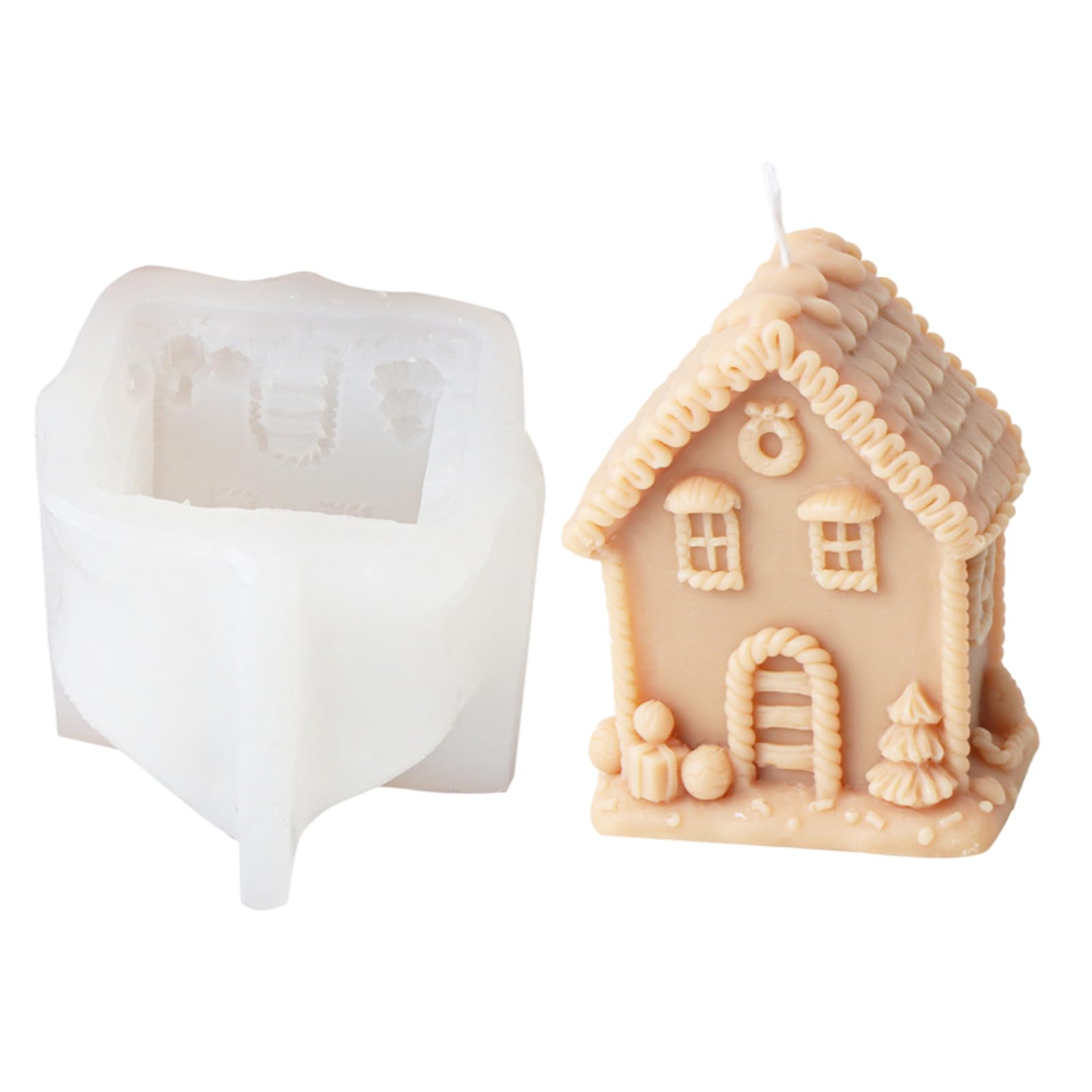 Yhplxyuus Shape Silicone Christmas Houses Molds Ornament Molds Castings for Home Table Decorations Christmas Houses House Shape Silicone