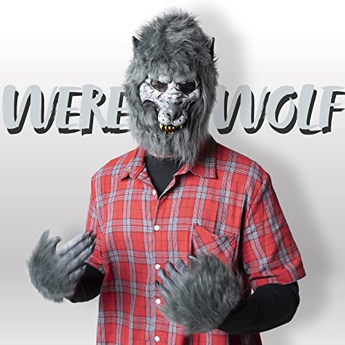 Image of JOYIN Halloween Werewolf Mask Costume Big Bad Bloody Howling Wolf Mask and Claws with Bloodstains Costume Headwear Costume Mask for Kids Adults Men Women Halloween Party Dress Up Cosplay