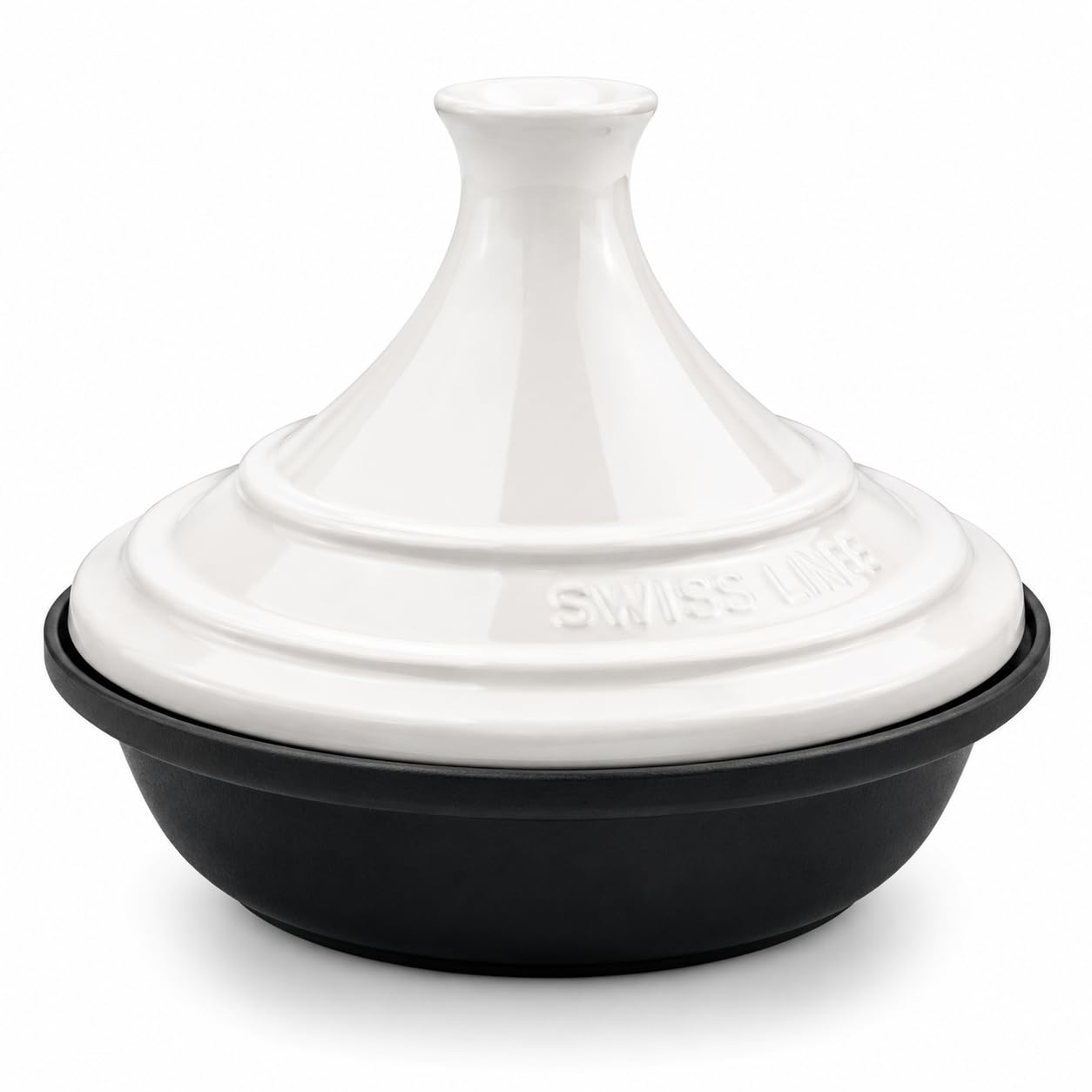 Swiss Line Switzerland - Tajine - 30 cm - Keramiek - Inclusief Inclusief Indutied (Wit)