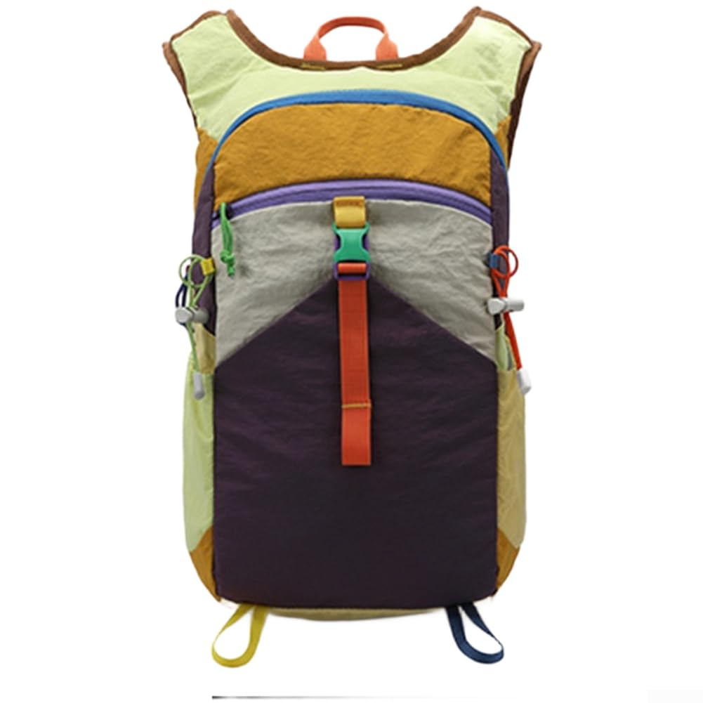 Zaino da trekking in nylon impermeabile leggero per viaggi (taglia L) | Tessuto in nylon impermeabile, protezione dalla pioggia, esterno, escursionismo, campeggio, viaggi, uso per tutte le stagioni