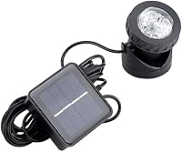 Vista 5 de Zerone Mini luces solares bajo el agua, 6 LED impermeabilizantes, sensor de luz oscura y apagado automático para diseñado para jardines al aire
