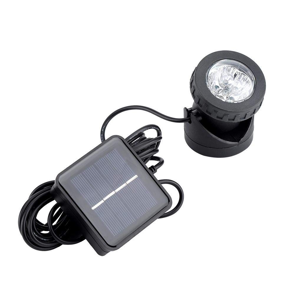 Lyrlody Solar Unterwasserfloot, 6 LED Solar Unterwasser Lich, IP 68 Wasserdicht, Solarbetrieben, Unterwasser Strahler U Boot Licht für Garten Teich, für Yard Pathway