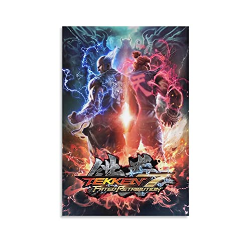 JEENET Tekken Poster décoratif sur toile pour décoration murale et chambre à coucher - 30 x 45 cm