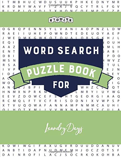 Word Search Puzzle Book for Laundry Days