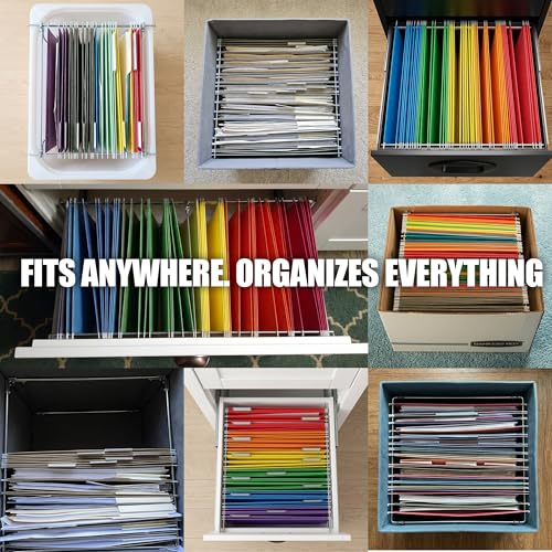 Officemate Plastic Hanging File Folder Frame, 18 Inch, Letter and Legal Size. 1 Set (91961), Assorted Colors image 4