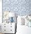 Hopepak Floral Peel and Stick Wallpaper Blue Flower Contact Paper Modern Wall Paper Self Adhesive Removable for Bedroom Bathroom Living Room Cabinets 17.3'' x 78.7''