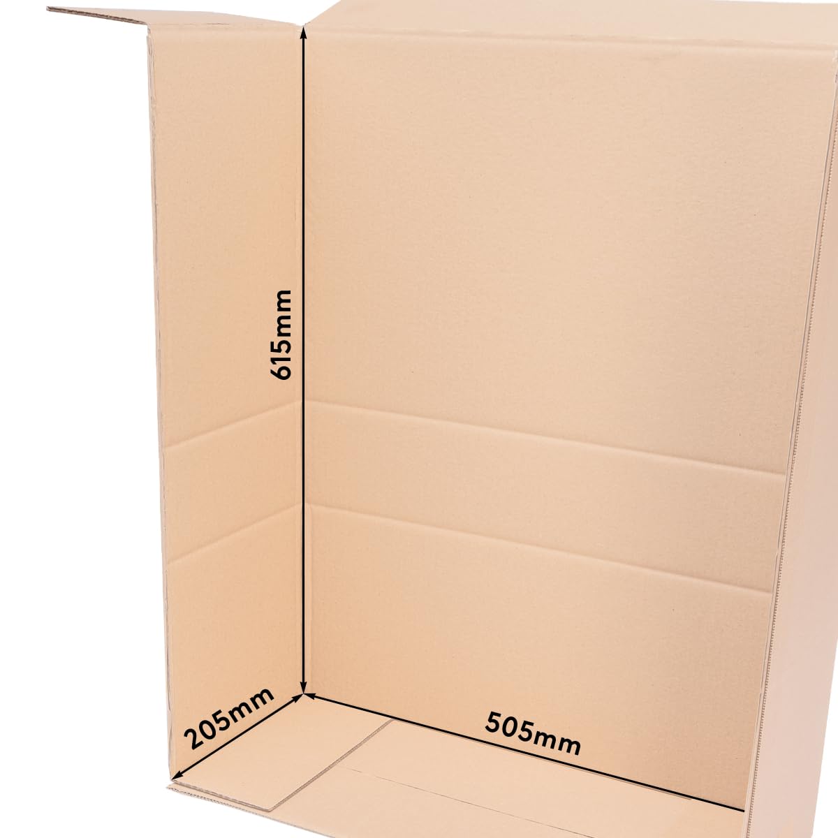 verpacking Faltkartons 505 x 205 x615 mm Braun (Außenmaß 510 x 210 x 625 mm) variable Höhe bei 200/300 mm KK 118 2-wellig Versandkarton Waren DHL Paket DPD GLS Hermes Kartons (15 Stück)
