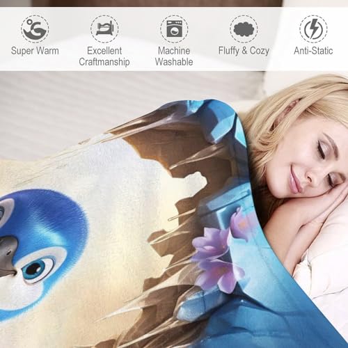 Couverture pingouin en flanelle, le cadeau doux idéal