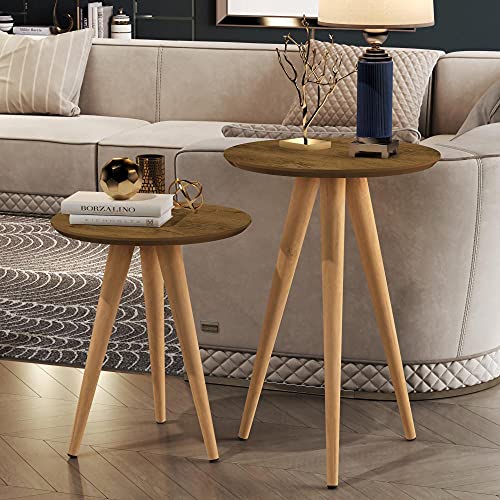 Conjunto Mesa Apoio e Lateral Maju - Freijó