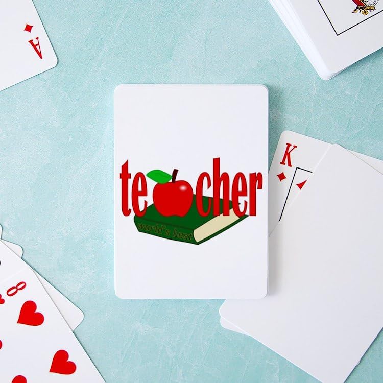 Miniatura 3 de CafePress Worlds Best Teacher Standard Size Playing Cards