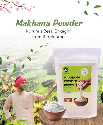 Image of Farmers Studio Premium Makhana Powder 150 g | 100% Natural Fox Nut Flour | Low Fat & High Fiber | Healthy | Gluten‑Free Superfood