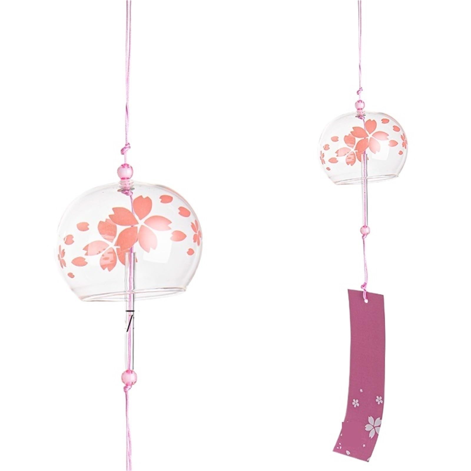 Wind Chimes Glass Wind Chime Flower Bells Home Garden Hanging Ornament Wall Decoration Doorbell Window Pendants(Color01)