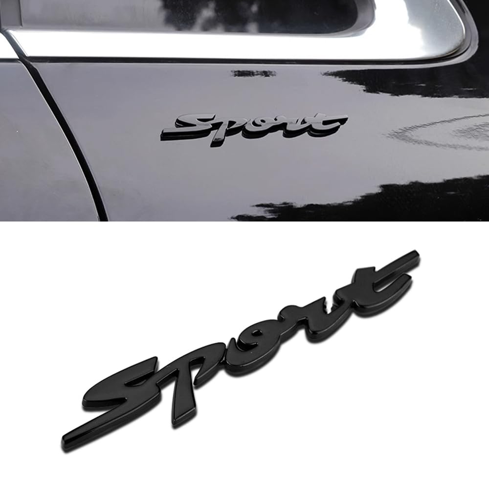 QIZUN Car Sticker Metal Alloy 3D Badge for Mugen Power Civic Accord CRV Hrv Jazz RAV4 auto Zubehör, Car Emblem Badge Decoration Sticker for Bonnet Front and Rear and Trunk,Black