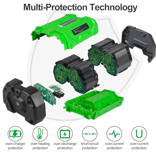 Image of DTK 2 Packs Updated Replacement for EGO 56V Battery 10000mAh Cordless Tool 560Wh BA4200 BA4200T 10AH