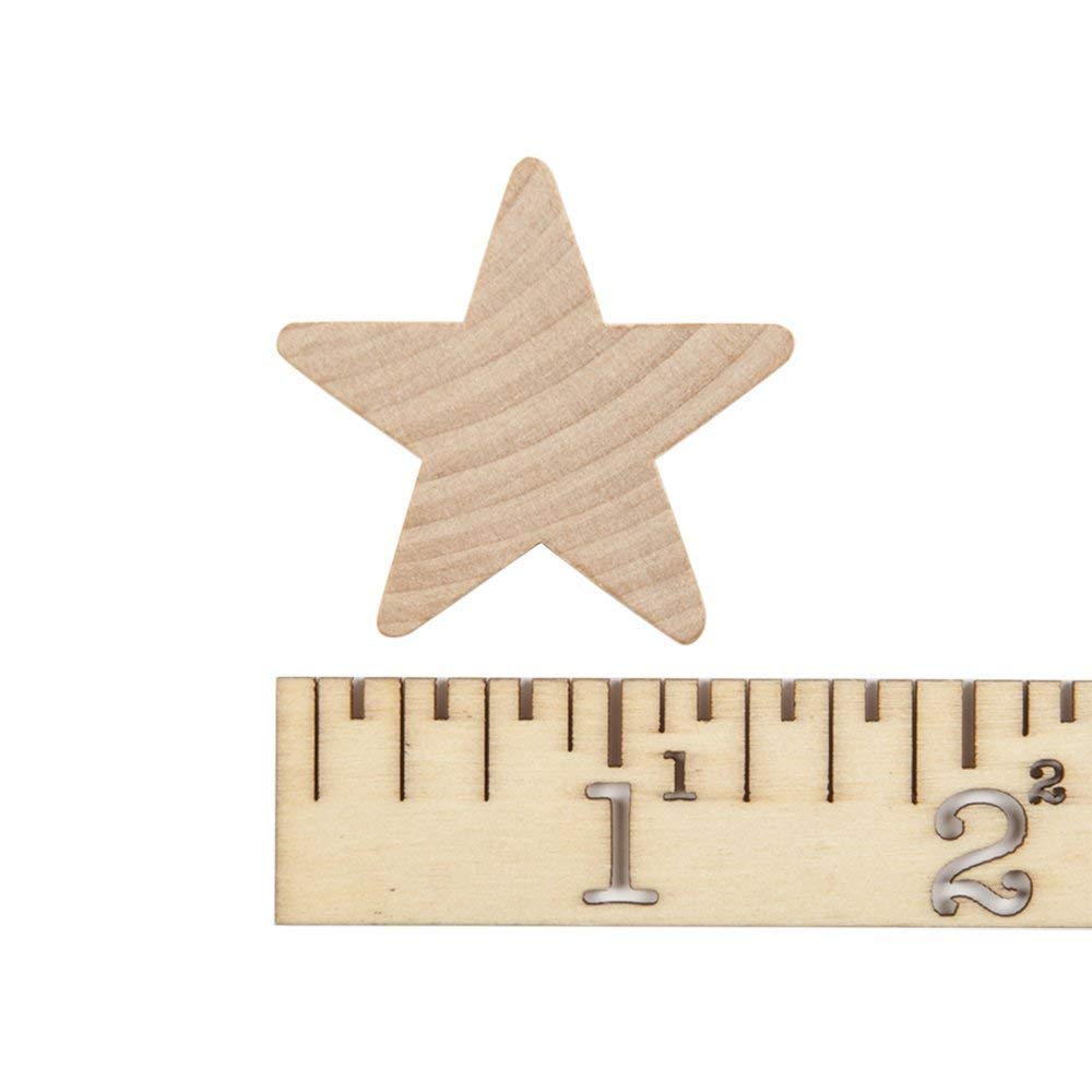 Snapklik.com : Wood Stars For Crafts, Small Wooden Stars Cutouts 1-1/2 ...